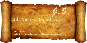 Jánoska Sarolta névjegykártya