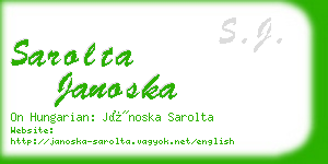 sarolta janoska business card